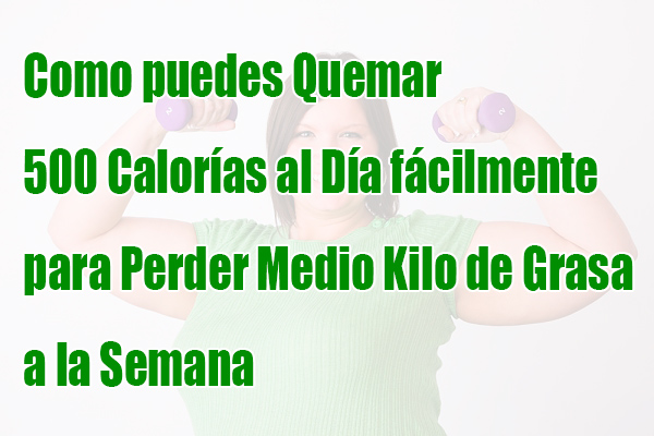 Perder Peso – Como puedes Quemar 500 Calorías al Día fácilmente para Perder Medio Kilo de Grasa a la Semana