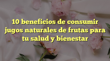 10 beneficios de consumir jugos naturales de frutas para tu salud y bienestar