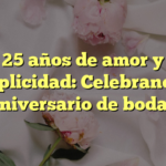 25 años de amor y complicidad: Celebrando el aniversario de bodas