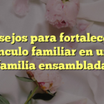 Consejos para fortalecer el vínculo familiar en una familia ensamblada