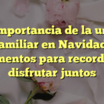 La importancia de la unión familiar en Navidad: momentos para recordar y disfrutar juntos