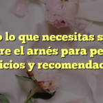Todo lo que necesitas saber sobre el arnés para perro: beneficios y recomendaciones