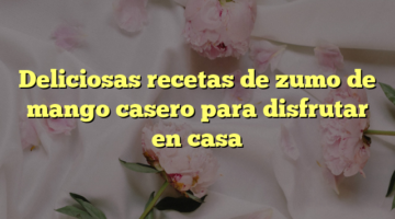 Deliciosas recetas de zumo de mango casero para disfrutar en casa