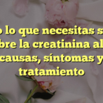 Todo lo que necesitas saber sobre la creatinina alta: causas, síntomas y tratamiento