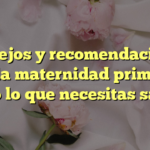 Consejos y recomendaciones para la maternidad primeriza: todo lo que necesitas saber