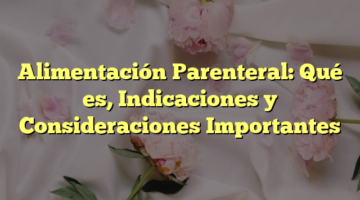 Alimentación Parenteral: Qué es, Indicaciones y Consideraciones Importantes