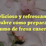 ¡Delicioso y refrescante! Descubre cómo preparar un zumo de fresa casero