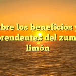 Descubre los beneficios y usos sorprendentes del zumo de limón