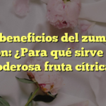 Los beneficios del zumo de limón: ¿Para qué sirve esta poderosa fruta cítrica?