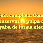 Guía completa: Cómo conservar la pulpa de guayaba de forma efectiva